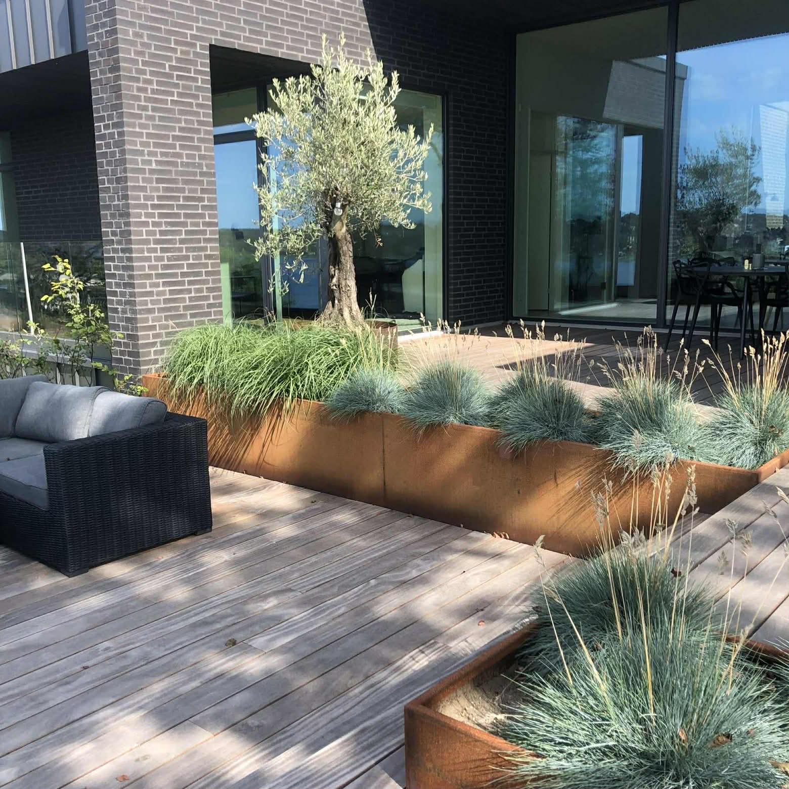 Cortenstål Plantekasser - Projekter - Mosly.dk